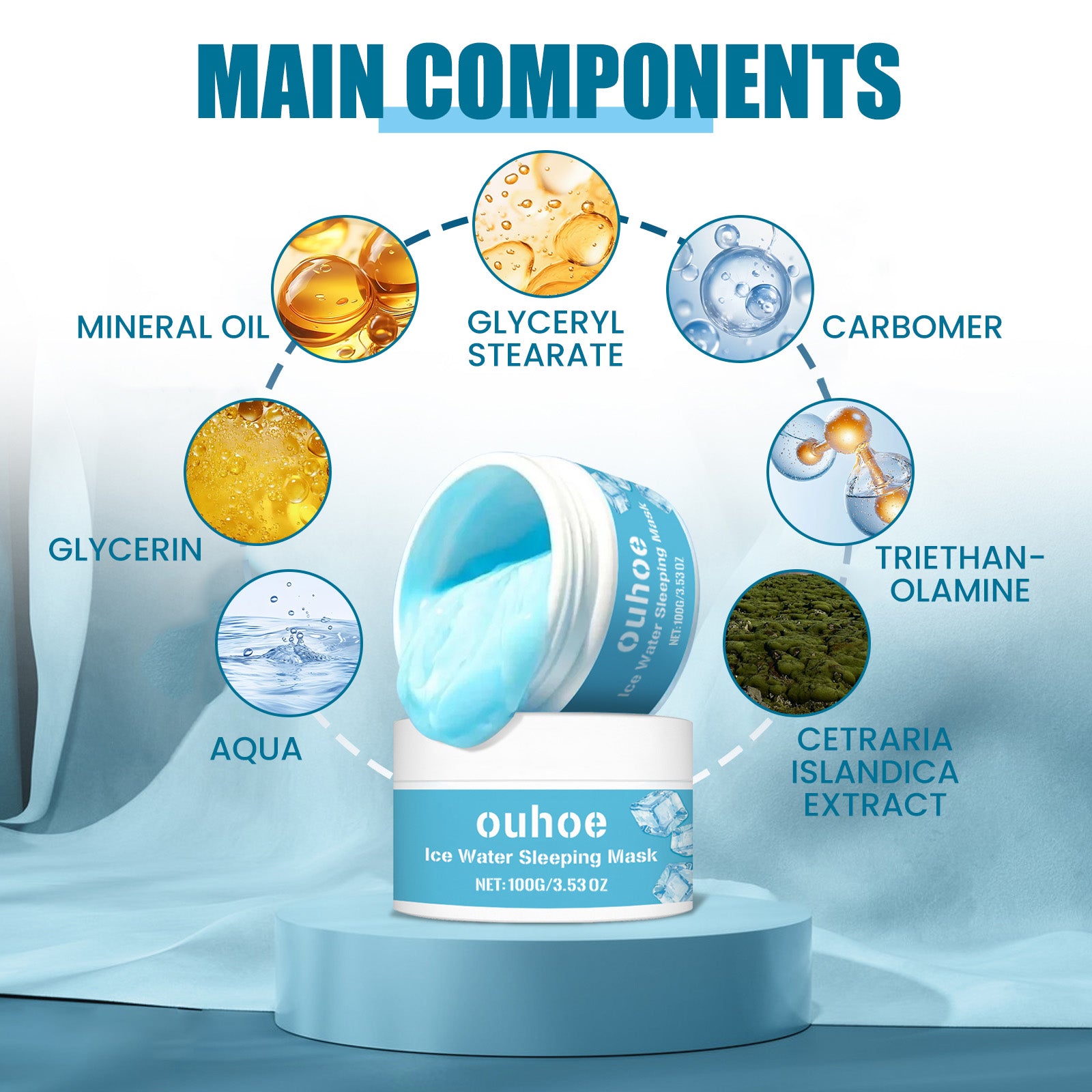 OUHOE Hydrating Overnight Sleeping Mask — Wake Up Glowing