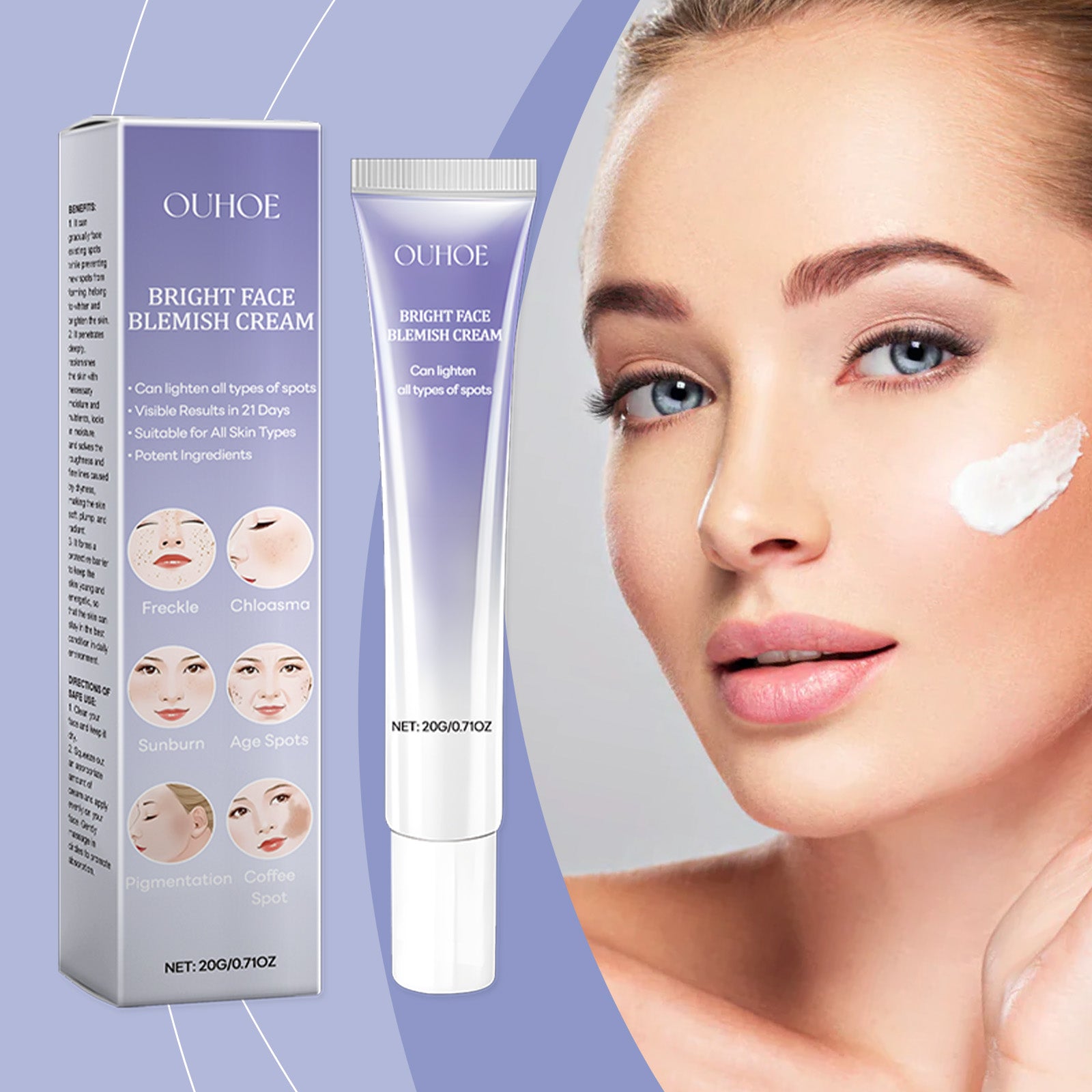 OUHOE Dark Spot Remover Cream — Even & Radiant Skin
