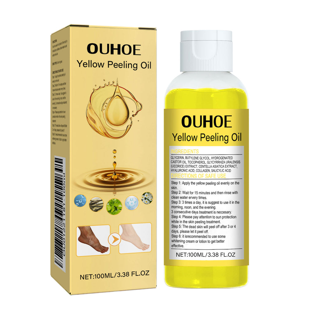 OUHOE Yellow Exfoliating Body Oil — Smooth, Bright & Detoxified Skin