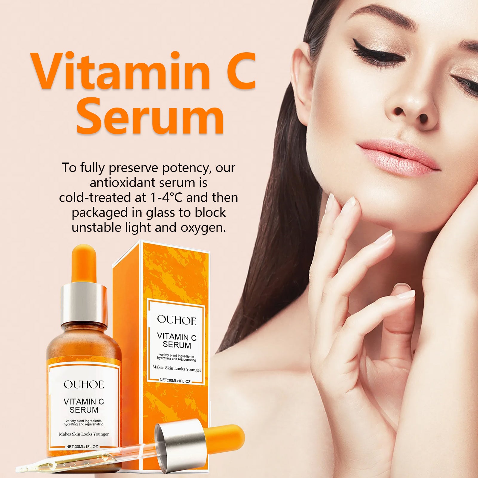 OUHOE Vitamin C Face Serum — Brighten, Renew & Protect